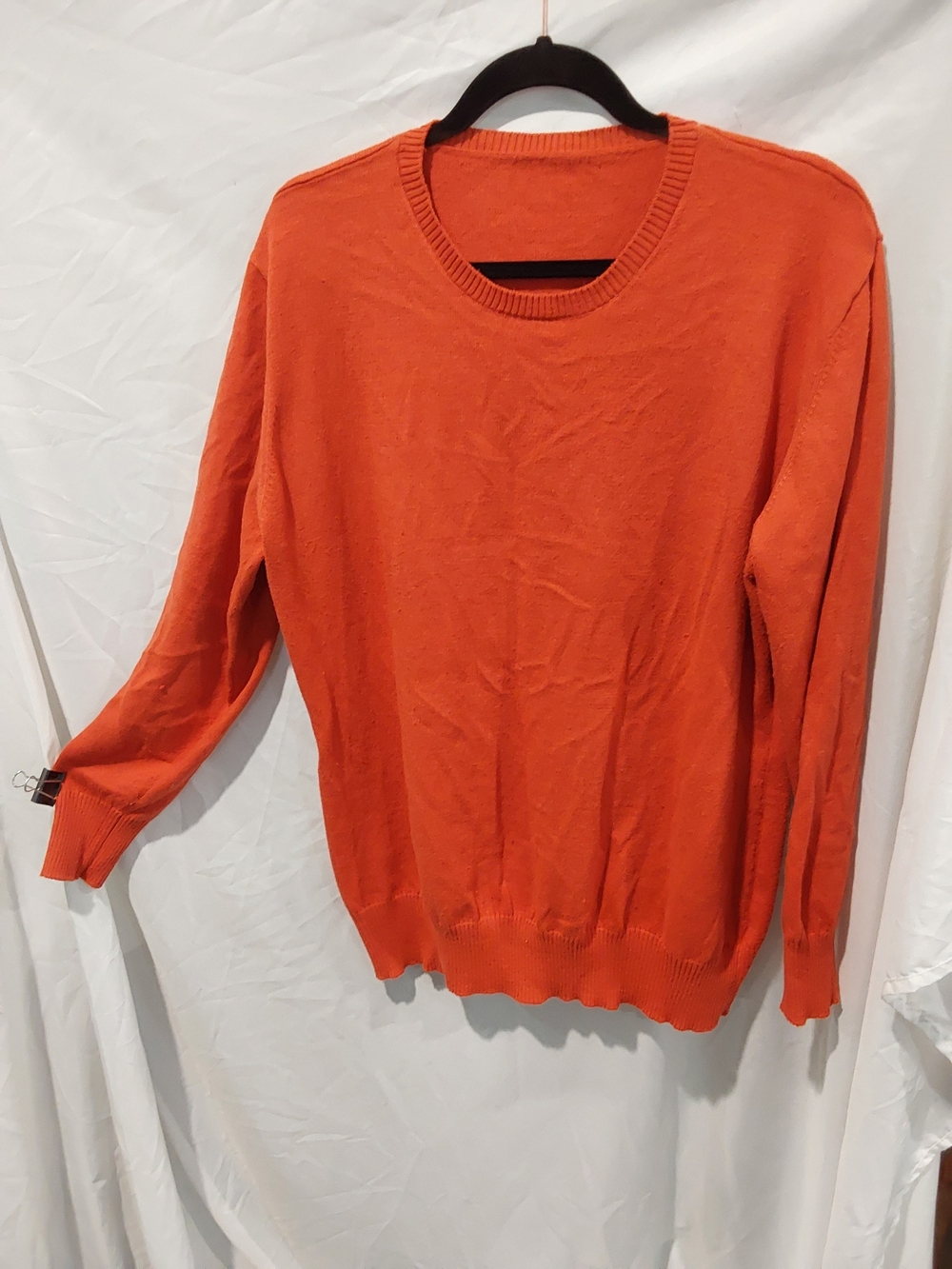 Classic Crewneck Sweater in Vibrant Orange